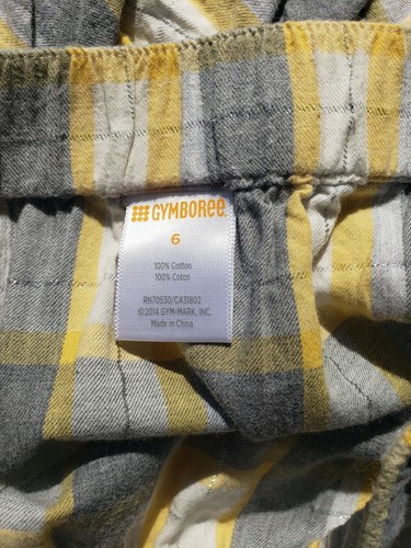 Gymboree Girls Size 6 Shirt Skirt Plaid Bright Owl Yellow - Picture 5 of 9