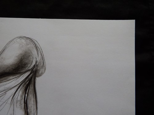 Fine Art A2 Charcoal Pencil Drawing Male Nude Erect Phallus Large Penis NSFW - Picture 13 of 20