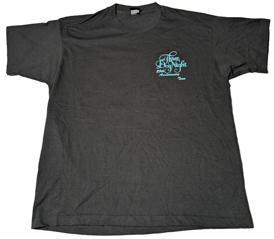 Camiseta De Colección 1992 Three Dog Night 25 Aniversario Tour Hombres XL Doble Cara Usada en Excelente Condición Foto 3 de 4