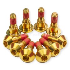 10x Yamaha FZ8 FAZER8 10-15 Gold Titanium Front Disc Rotor Bolts Threadlock
