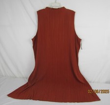 Ava Viv Women's High Neck Sleeveless Midi Sheath Dress Brown 3X