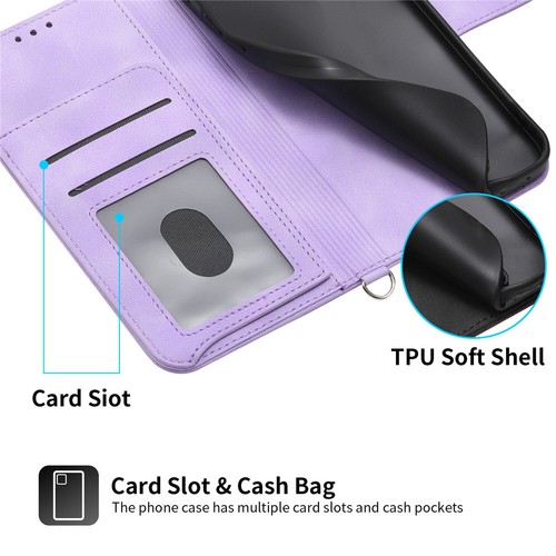 For Google Pixel 9/8/7/6 Pro 8A 7A 6A Shockproof Leather Wallet Case Flip Cover - Picture 71 of 78