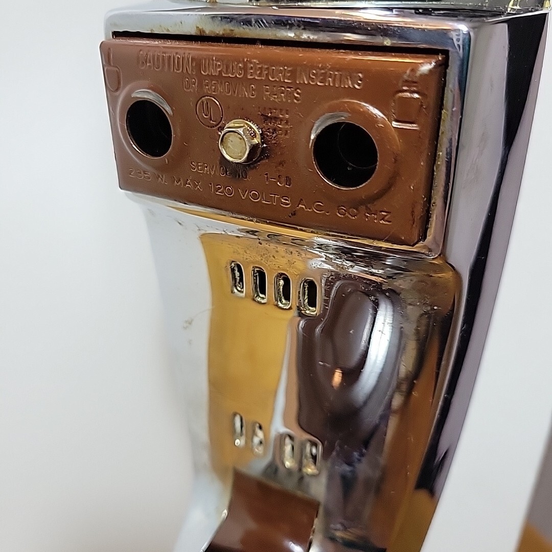 Vintage SUNBEAM Deluxe Mixmaster 12 Speed Mixer Retro Chrome & Brown TESTED 