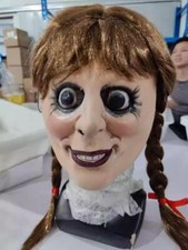 Cosplay The Conjuring Annabelle Scary Mask Halloween Masquerade Full Face Props