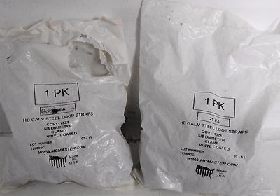 McMaster-Carr COV1113Z1 HD Galvanized Steel Loop Straps 5/8'' Diameter (Lot 45)