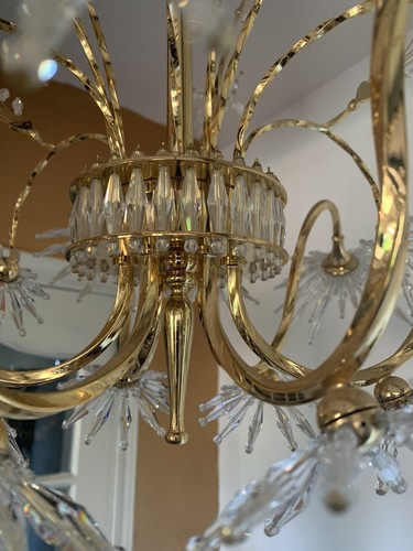 Lustre Italien Studio Profili Swarovski Plaqué Or 24 Carat Edelweiss - Picture 6 of 18