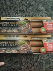 TWO (2) PACK COPPER PRO BBQ GRILL / OVEN MAT non-stick NEW w/ FREE SHIP