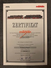Märklin Insider Zertifikat für 26830 und 28830