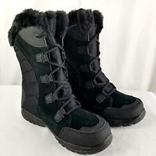 COLUMBIA Ice Maiden II Women’s Snow Boots Black Faux Fur Size 6.5 Style 1581-011