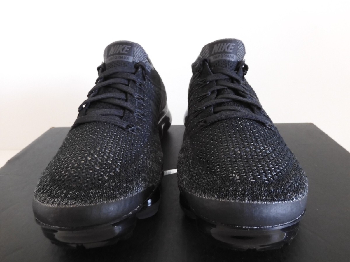 Nike Air Vapormax Flyknit Id Triple Black Womens Sz 7 Rare
