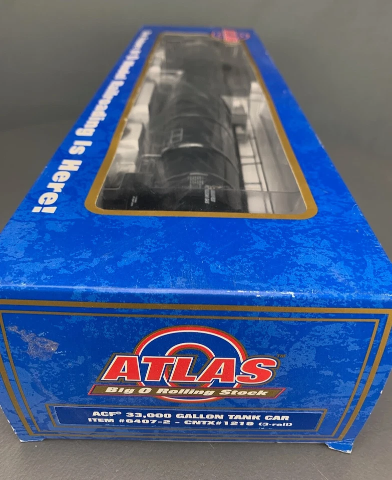 Atlas O 6407-2 ACF 33,000 Gal Continental Tank Car CNTX #1219 3-Rail NIB! O2681 - Image 2 of 4