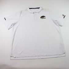 White adidas golf ULM Warhawks Polo Shirt Men's Size 2XL XXL
