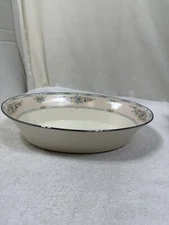 Gorham WEDDINGTON Oval Vegetable Serving Bowl w/ Platinum Trim 10”