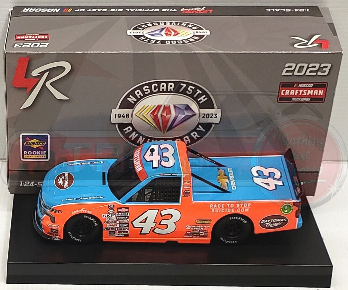 Daniel Dye 2023 Lionel Racing #43 Race to Stop Suicide Chevy