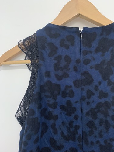 ASILIO Animal Instincts blue leopard dress size 10 EXCELLENT - Picture 11 of 12