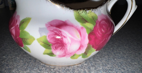 Royal Albert OLD ENGLISH ROSE Bone China Open Sugar Bowl and Creamer Set England - Picture 10 of 19