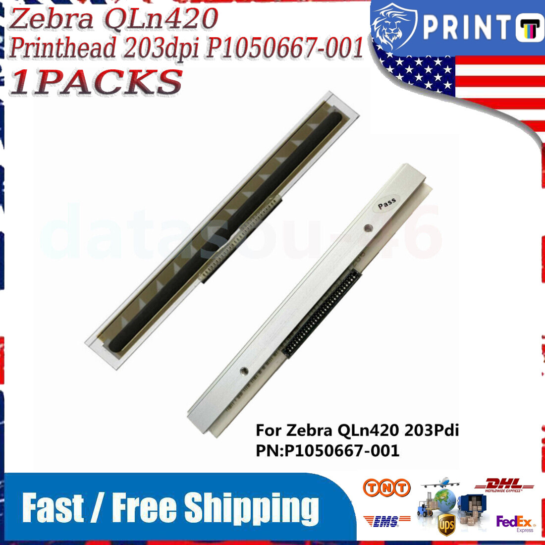 Thermal Printhead P1050667-001+Printer Roller P1050667-008 For Zebra QLn420 Mobile Label Receipt Portable Printer Spare Part