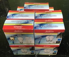 Lot Of 90 Sunbeam Led Light Bulbs Warm White 3000k 800lu 9.5w 60w Dimmable New