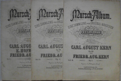 Noten: 3 x Hefte: Marsch-Album, Eine Sammlung von Original-Märschen für Pianofor