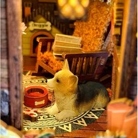 DIY Bookend Book Nook Kit, Wooden Puzzle Booknook for Bookshelf Decoration 6