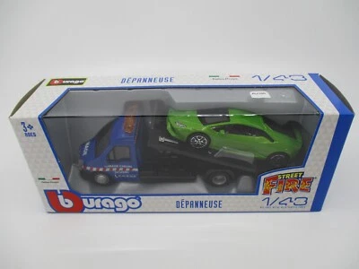 AU166 BURAGO TRANSPORT SERIES 1/43 CAMION DEPANNEUSE + LAMBORGHINI REF 12032 - Photo 1/4