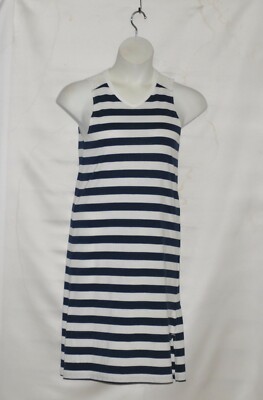 Galyge Bold Striped Knit Dress Size M Navy/White | eBay