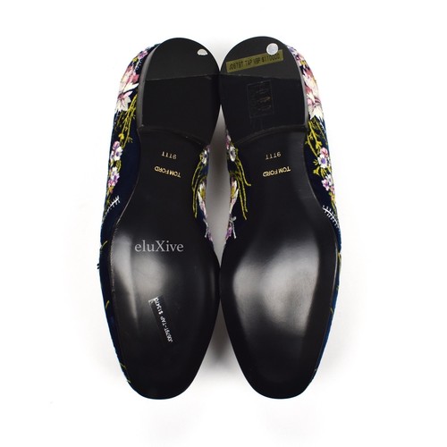 NWT $13,470 TOM FORD Hand Embroidered Velvet Tassel Loafers Slippers 9 AUTHENTIC - Picture 10 of 20