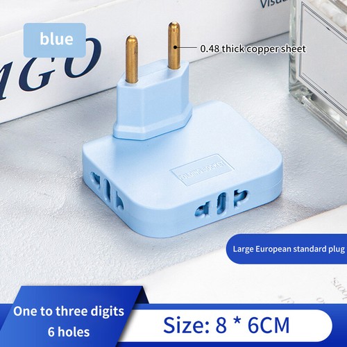 EU Plug 180 Degree Rotary Adapter 3 In 1 Electrical Plug Power Converter - Photo 16/19