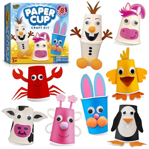 Arts and Crafts Kit for Kids Ages 3 4 5 6 – Create 8 Cute Animal Projects – G...