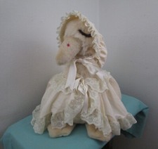 Vintage 70's Ms. Noah Mother Goose Martha Plush Huge Stuffed Animal