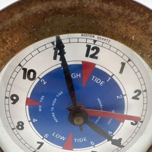 Chelsea Messing Maritime Schiff Boot Gezeitenuhr Vintage 80er schwer Maritim Wie Ist - Bild 2 von 6