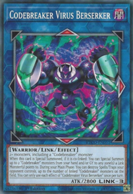 3 x Codebreaker Virus Berserker - ETCO-EN051 - Common - 1st Edition Near Mint, E