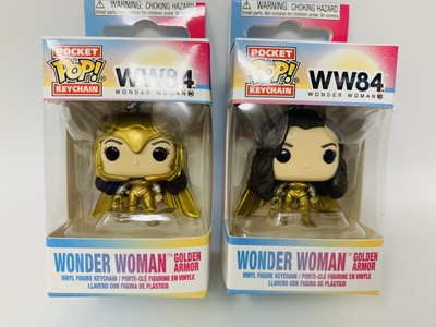 Funko Pocket Pop Keychain WW84 Wonder Woman Golden Armor NIB.