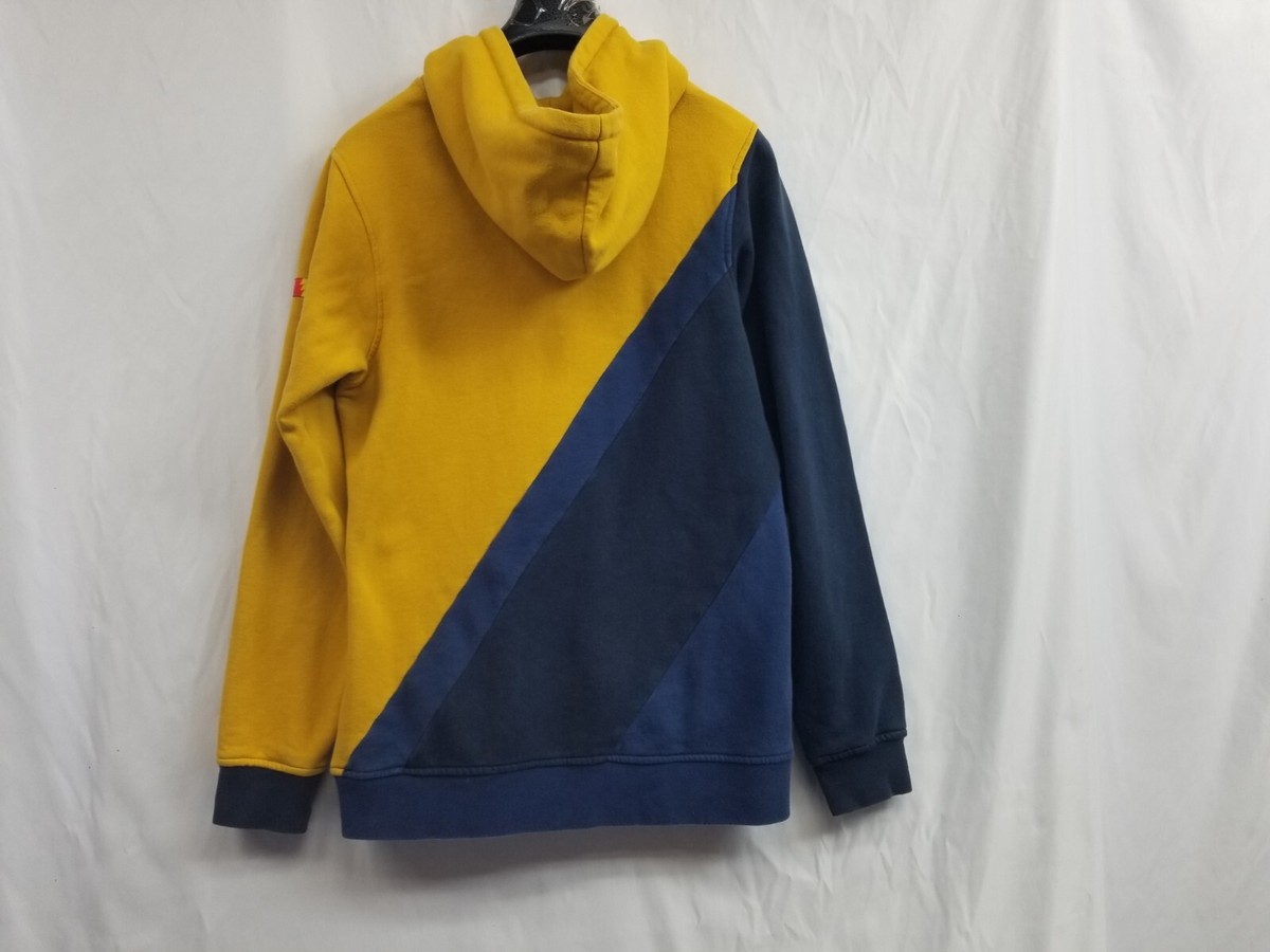 The Hundreds Hoodie Mens Small Blue Yellow Sweatshirt Long Sleeve