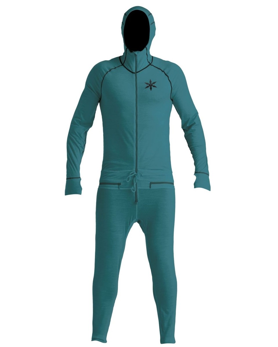 Airblaster Men’s Ninja Suit – Hooded Base Layer For Outdoor & Snow Sports (Black, XL)