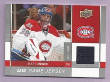 2009 2010 Upper Deck Hockey Marc Denis Game Used Jersey Montreal Canadiens
