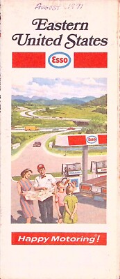 ESSO Map Eastern United States 1970 Eastern State South Section