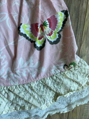 Girls Mustard Pie Dress Boutique Butterfly Pink Ruffle Tiered Cotton Summer 7 - Picture 3 of 9