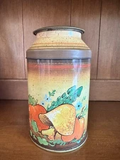 The Tin Box Co. Vintage Tin Design By Daher Mushroom&Friuts Made in England