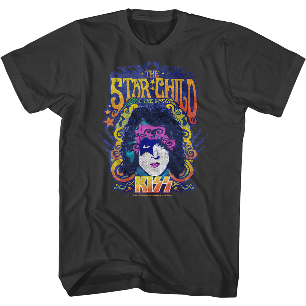 Kiss Music Band T-Shirt Star Child Paul Stanley Music Mens
