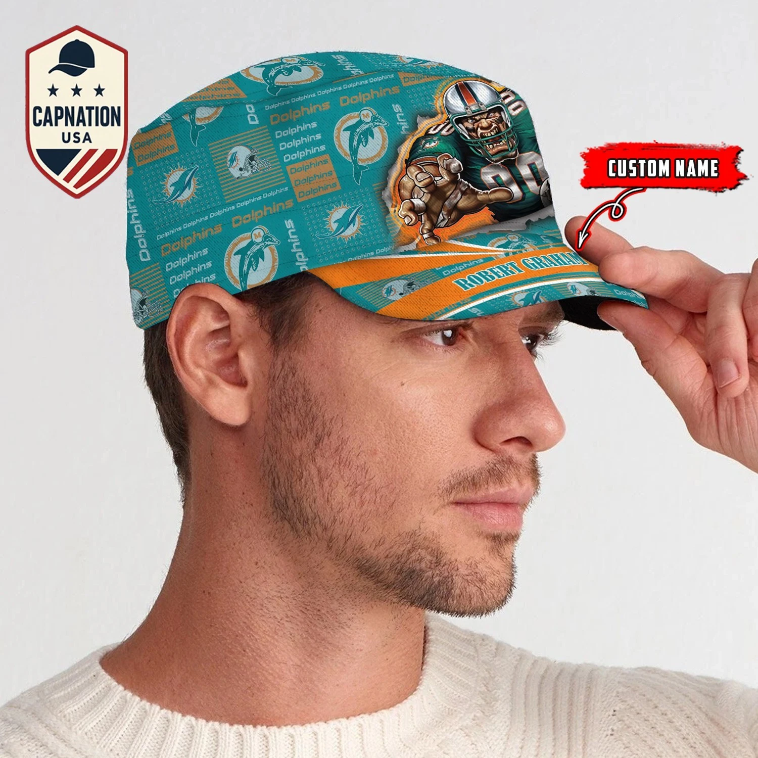 Miami-Dolphins Military Cap football Trucker Cap Baseball Cap Patriots Cap 5