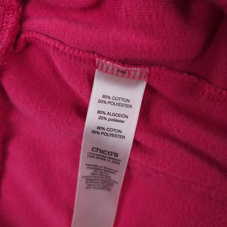 Bermudas cortas Weekends by Chicos para mujer 1 EE. UU. M rosa de rizo informales DEFECTUOSAS Foto 4 de 4