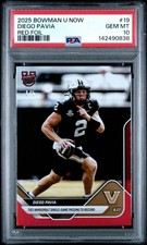 2025 Bowman U Now Diego Pavia Red Foil 1/5 (1/1) PSA 10 GEM MT #19