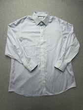 Charles Tyrwhitt Dress Shirt Mens 17 34/35 Blue Check Classic Non Iron Cotton
