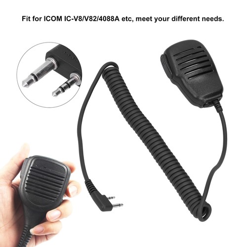Walky Talky Waterproof Shoulder Mic For Icv8/V82/4088A Twoway Radio SPC - Zdjęcie 3 z 12