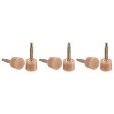 3 Pairs TPU High Heel Tips 2.4mm Pin, 7mm Round Shape Shoe Repair Caps, Beige