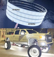 NEW JHB Set (4) 17.5"Brightest 5ROWs Strobes Pure WHITE Tire Wheel Rim Lights