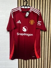 Manchester United Jersey 24/25 Home Football Soccer Shirt Adidas Men Size L