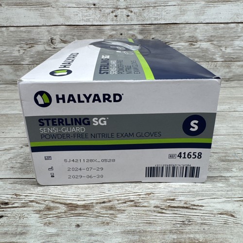 Halyard Sterling SG Nitrile Exam Gloves *1 DENTED Box*  Size: SMALL Exp: 06/29 - Picture 5 of 6