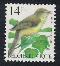 Belgium Willow warbler Bird Buzin  Pouillot Fitis  14f 1995 MNH SG#3088